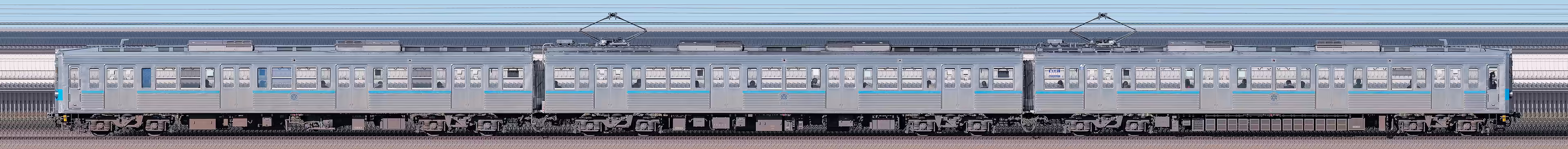 秩父鉄道5000系5002編成（南側）の編成サイドビュー