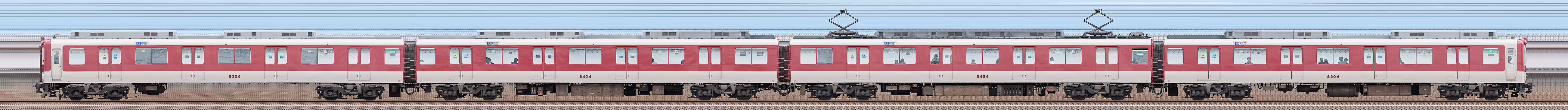近鉄8400系L04・8404編成（海側）の編成サイドビュー