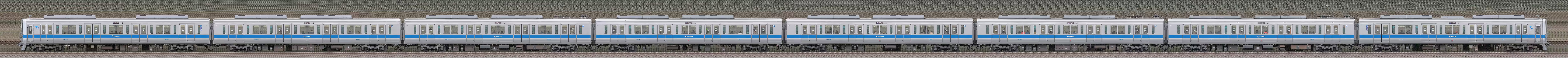 小田急2000形2052×8（山側）の編成サイドビュー