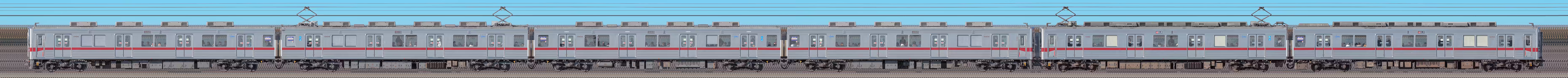 東武10030型11434編成＋11263編成（海側）の編成サイドビュー