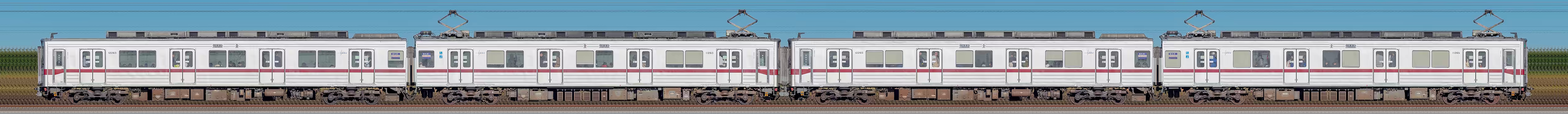 東武10030型11263編成+11265編成(山側)の編成サイドビュー