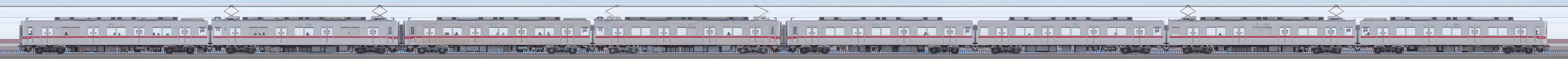 東武10030型11459編成＋11267編成＋11264編成（山側）の編成サイドビュー