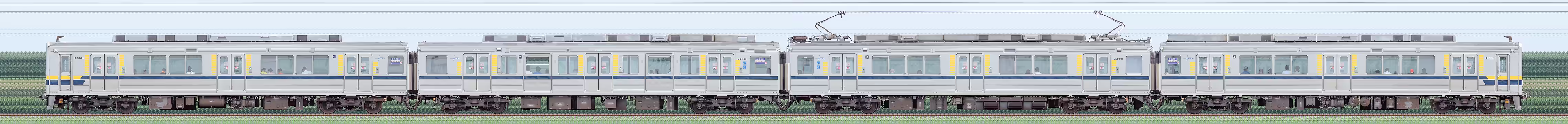 東武20400型21441編成(山側)の編成サイドビュー