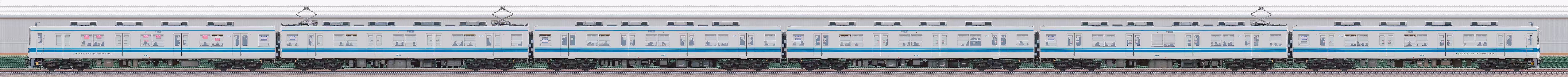 東武8000系8150編成（海側）の編成サイドビュー