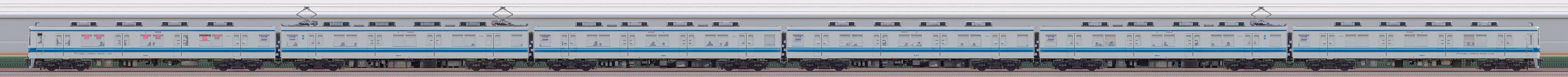 東武8000系8164編成（海側）の編成サイドビュー