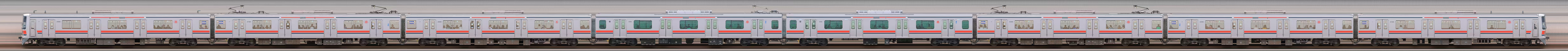 東急3000系3106編成（海側）の編成サイドビュー