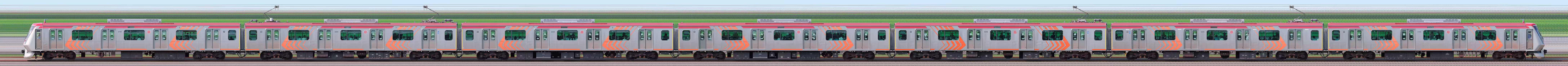 東急6000系6106編成（海側）の編成サイドビュー