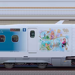 JR東海N700系1000番台東京交番検査車両所G25編成「Wonderful Dreams Shinkansen」（海側）