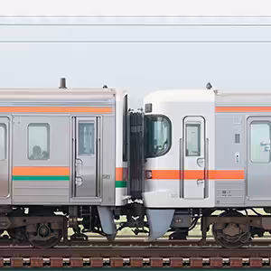 JR東海静岡車両区211系5000番台LL1編成+313系2300番台W7編成(海側)