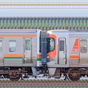 JR東海静岡車両区211系6000番台GG9編成+313系8000番台S3編成(海側)