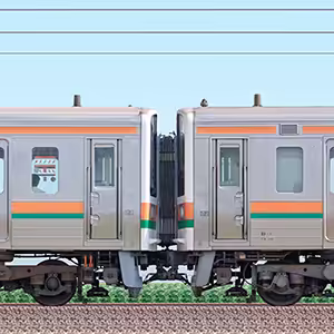 JR東海静岡車両区211系6000番台GG6編成＋211系5000番台LL19編成（山側）