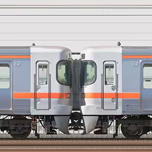JR東海大垣車両区313系1600番台J163編成+J164編成(山側)