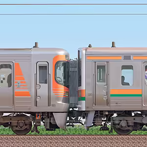 JR東海静岡車両区313系8000番台S3編成+211系6000番台GG9編成(山側)