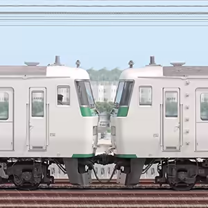 JR東日本大宮総合車両センター185系C6編成＋A3編成（山側）
