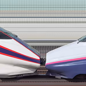 JR東日本E3系1000番台L53編成＋E2系1000番台J64編成（山側）
