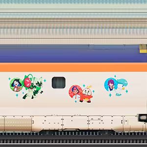 JR東日本E8系G2編成「ポケモン」ラッピング+E5系U17編成(山側)