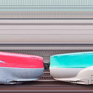 JR東日本E6系Z4編成+JR北海道H5系H4編成(山側)