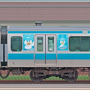 JR東日本E233系1000番台モハE232-1451ポケモンラッピング（クワッス）