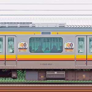 JR東日本E233系8000番台モハE232-8001川崎市市制100周年記念装飾