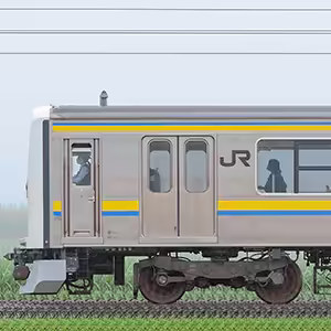 JR東日本 幕張車両センター 209系2000番台C433編成(線路設備モニタリング装置搭載編成・海側)