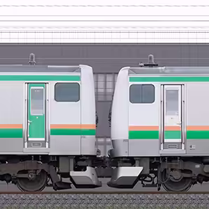 JR東日本 国府津車両センター E231系K-04編成＋E233系E-55編成（線路設備モニタリング装置対応編成）（海側）