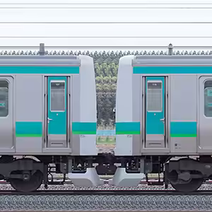 JR東日本 常磐快速線 E231系マト119編成(線路設備モニタリング装置対応編成)+マト127編成(山側)