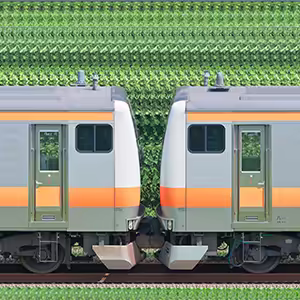 JR東日本 中央快速線 E233系H57編成（グリーン車連結・12両編成試運転・海側）