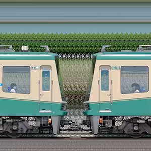 江ノ電2000形2003編成＋2001編成（海側）
