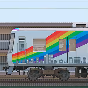 遠州鉄道2000形2006編成「創立80周年ラッピング」（西側）