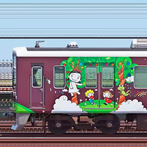 阪急1000系1000編成「SDGsトレイン 未来のゆめ・まち号」(2022年)(浜側)
