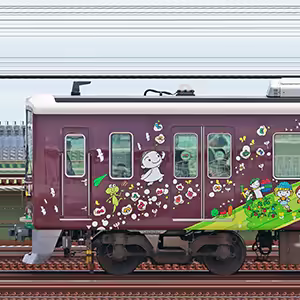 阪急1000系1011編成「SDGsトレイン 未来のゆめ・まち号」(2024年)(浜側)