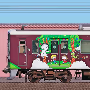 阪急1300系1308編成「SDGsトレイン 未来のゆめ・まち号」（2022年）（東側）