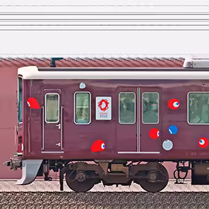 阪急1300系1313編成「大阪・関西万博ラッピングトレイン」（東側）