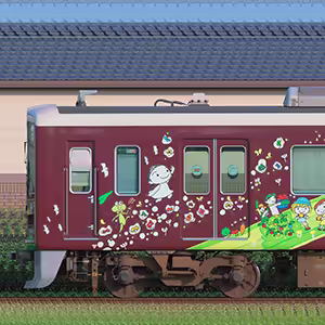 阪急1300系1305編成「SDGsトレイン 未来のゆめ・まち号」（2024年）（西側）