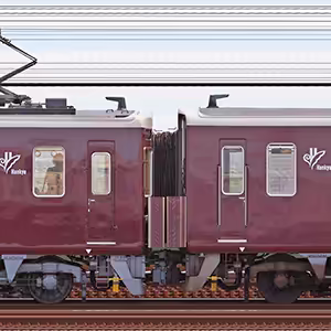 阪急7000系7003編成+8000系8032編成(浜側)