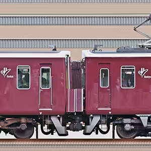 阪急8000系8040編成+8041編成+7000系7024編成(山側)