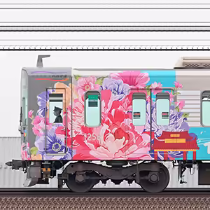 阪神1000系1208編成「阪神電車×桃園メトロ連携記念ラッピング列車」(浜側)