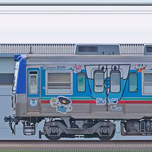 上毛電鉄700型第2編成「上電×スナガ」ラッピング(山側)