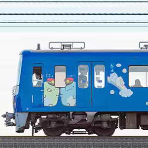 京急電鉄 600形（3次車）606編成「京急ブルースカイトレイン 空と海すいすい号」（山側）