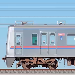 京成3000形（1次車）3002編成（架線検測装置搭載編成・海側）