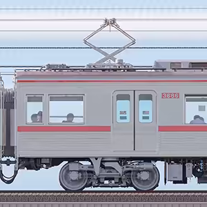 京成3600形モハ3686（ファイヤーオレンジリバイバルカラー）