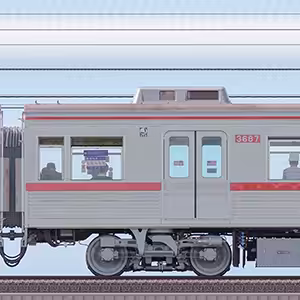 京成3600形モハ3687（ファイヤーオレンジリバイバルカラー）