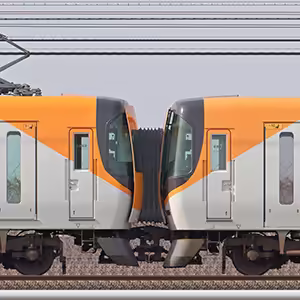 近鉄22000系「ACE」AS08・22108編成＋AS04・22104編成（山側）