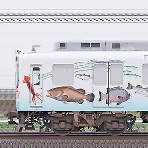 近鉄2410系W23・2423編成「伊勢志摩お魚図鑑」 ＋5200系VX04・5204編成＋2410系W28・2428編成＋1422系VW23・1423編成（北側）