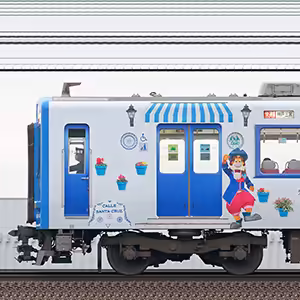 近鉄5800系DH01・5801編成「志摩スペイン村ラッピングトレイン」+9020系EE38・9038編成(海側)