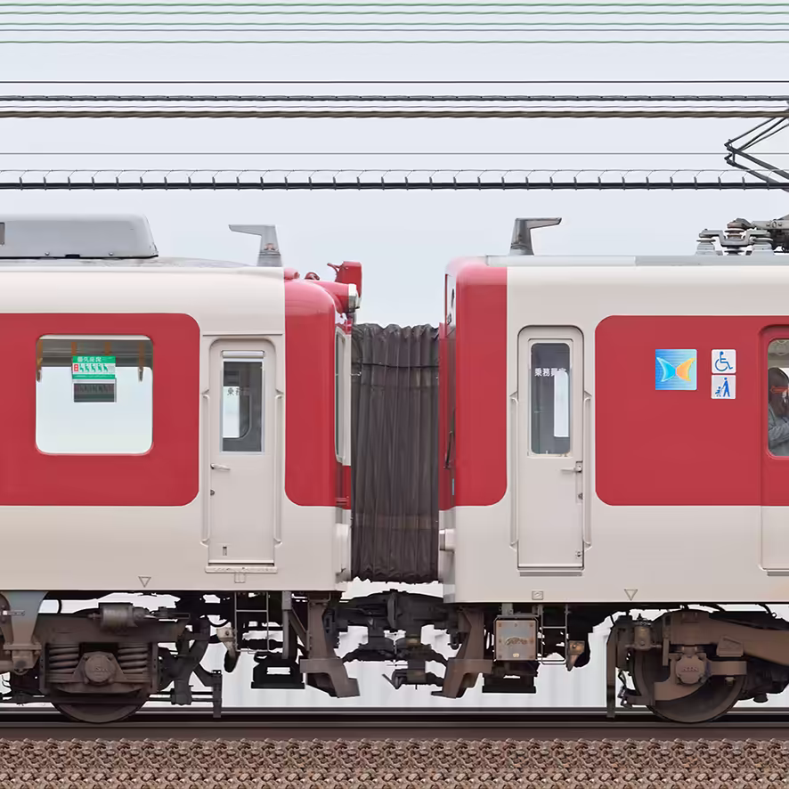 近鉄8600系X67・8617編成+1252系VE73・1273編成(海側)