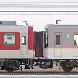 近鉄8810系FL22・8822編成+9020系EE23・9023編成(山側)