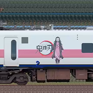 JR九州885系モハ885-203（「鬼滅の刃」ラッピング）