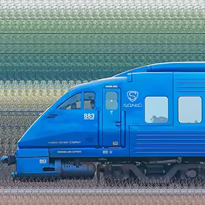 JR九州883系Ao18編成 『劇場版 呪術廻戦 0』ラッピング