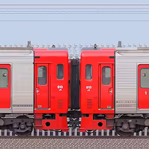 JR九州813系0番台RM4編成＋2200番台RM2234編成（逆サイド）